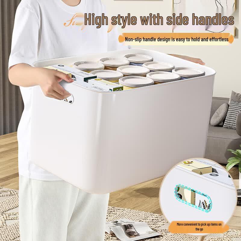 OLA XIANG Plastic Desktop Storage Box with Lid