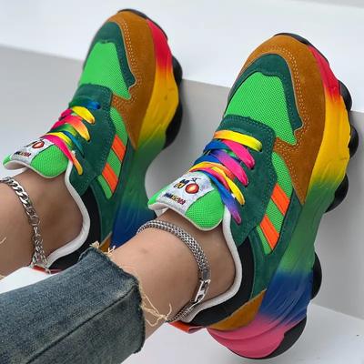 Baskets pour femmes 2024, nouvelles chaussures de créateur décontractées et confortables pour femmes, baskets à plateforme colorées et tendance pour femmes