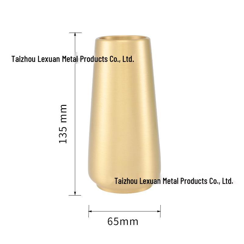 Vintage Brass Feng Shui Vase - Chinese Style Home Decoration Flower Container