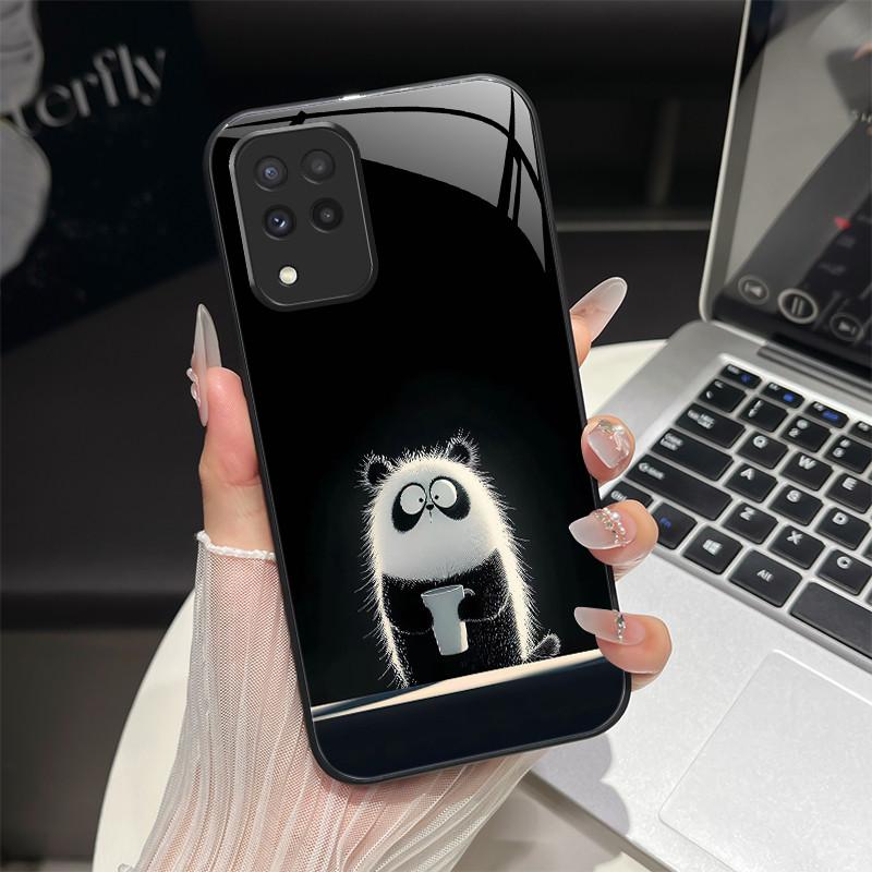 For Samsung M33 M53 Phone Case Trendy Fantasy Design Tempered Glass Hard Bumper For Galaxy M 33 M 53 Full Protection Back Covers