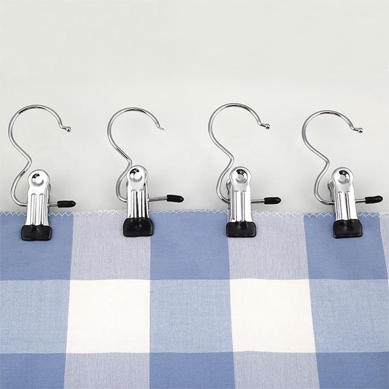 5Pcs Laundry Metal Hook Clothes Pin Boot Shoes Hanger Hold Clip Bathroom Hooks  Kitchen Hook