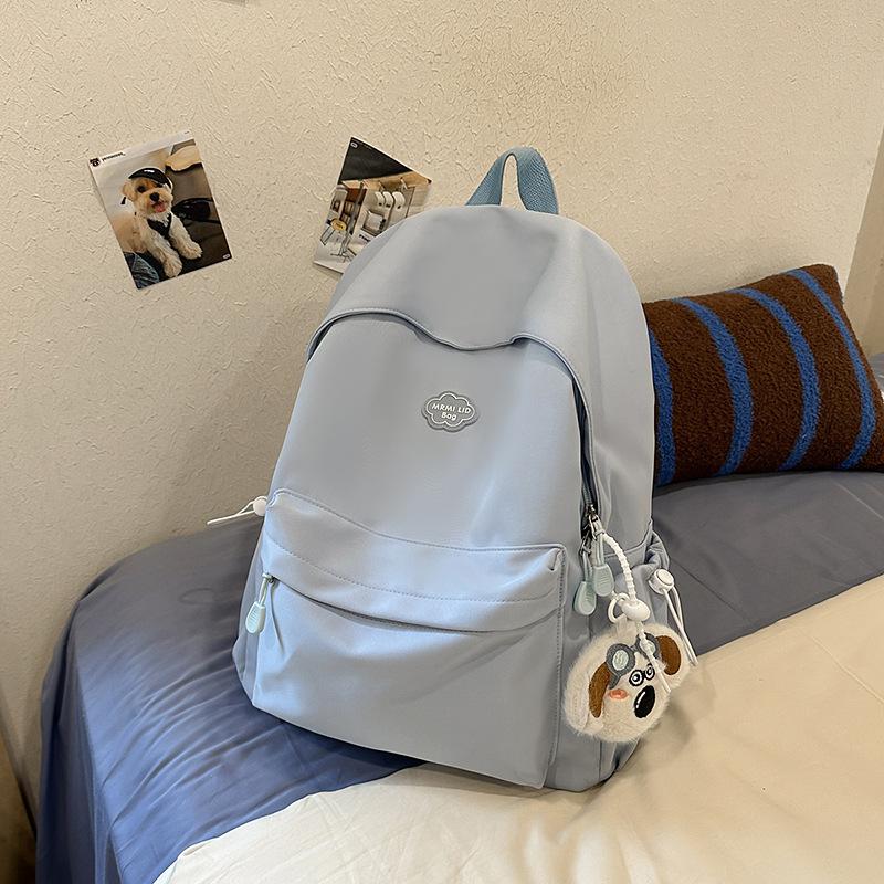 High Value Simple Schoolbag Female Cute Junior High School College Student Computer Backpack Lightweight Large Capacity High School Student Backpack