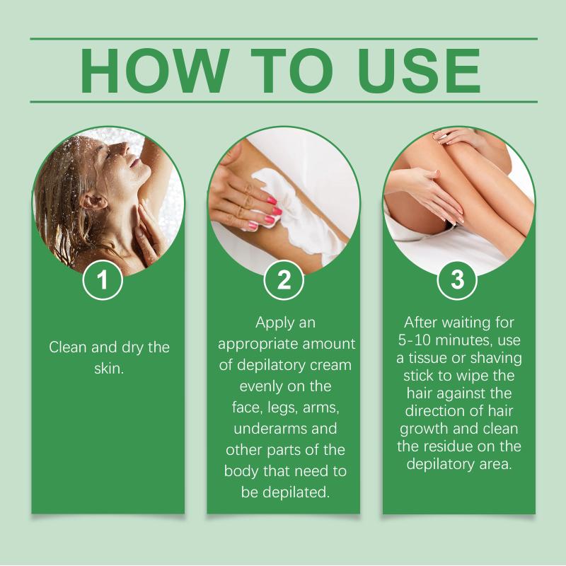 Oceaura Rapid Painless Hair Removal Gel Soften Slow Down Hair Growth Smooth Skin Avocado Gentle Efficient Hair Removal Cream 1pcs