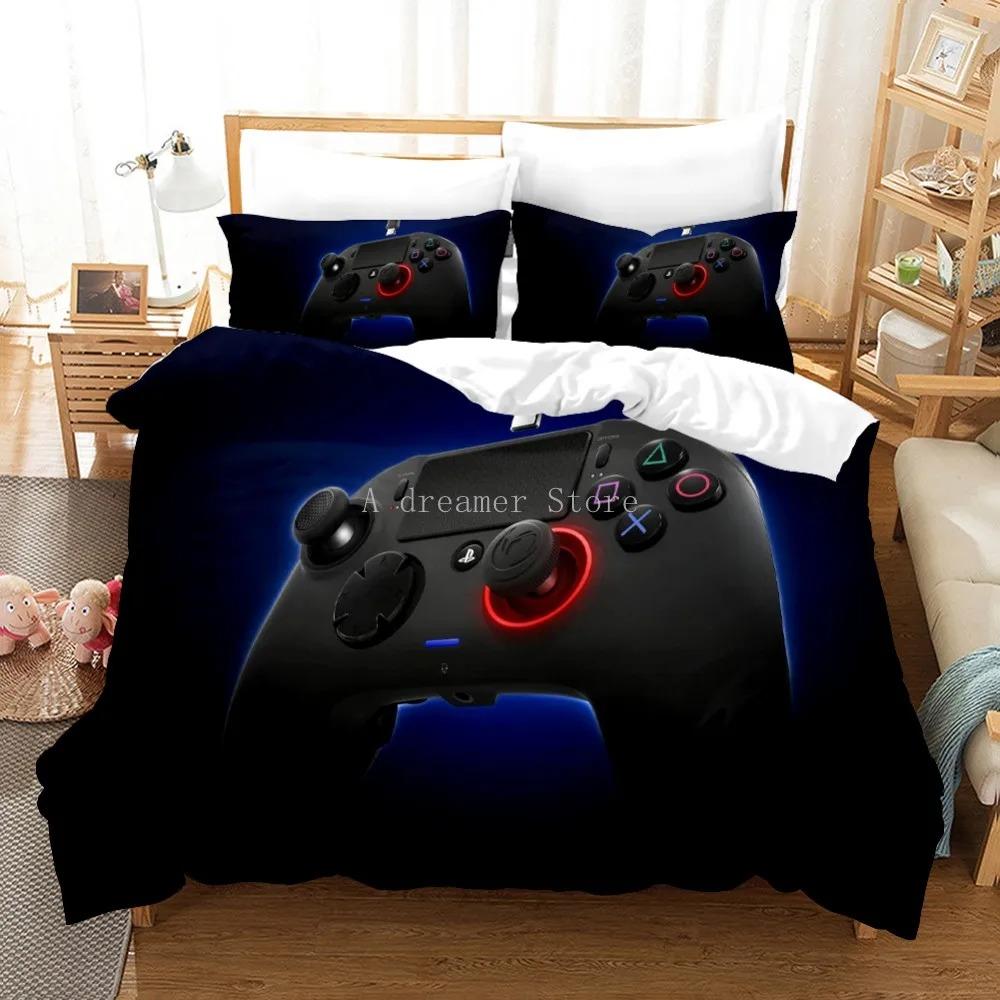 Gamepad 3D Printed Bedding Set For Teen Boys Queen Modern Gamer Comforter Duvet Cover 240x220 Video Game Kids Bed Linen