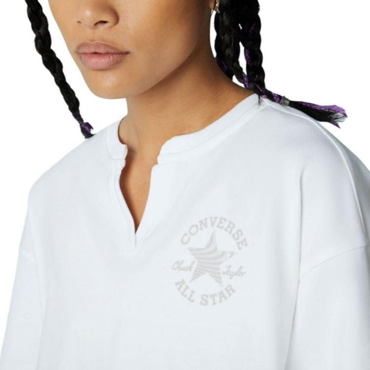 Converse CHUCK TAYLOR T Shirt Women's White 10023733-A02