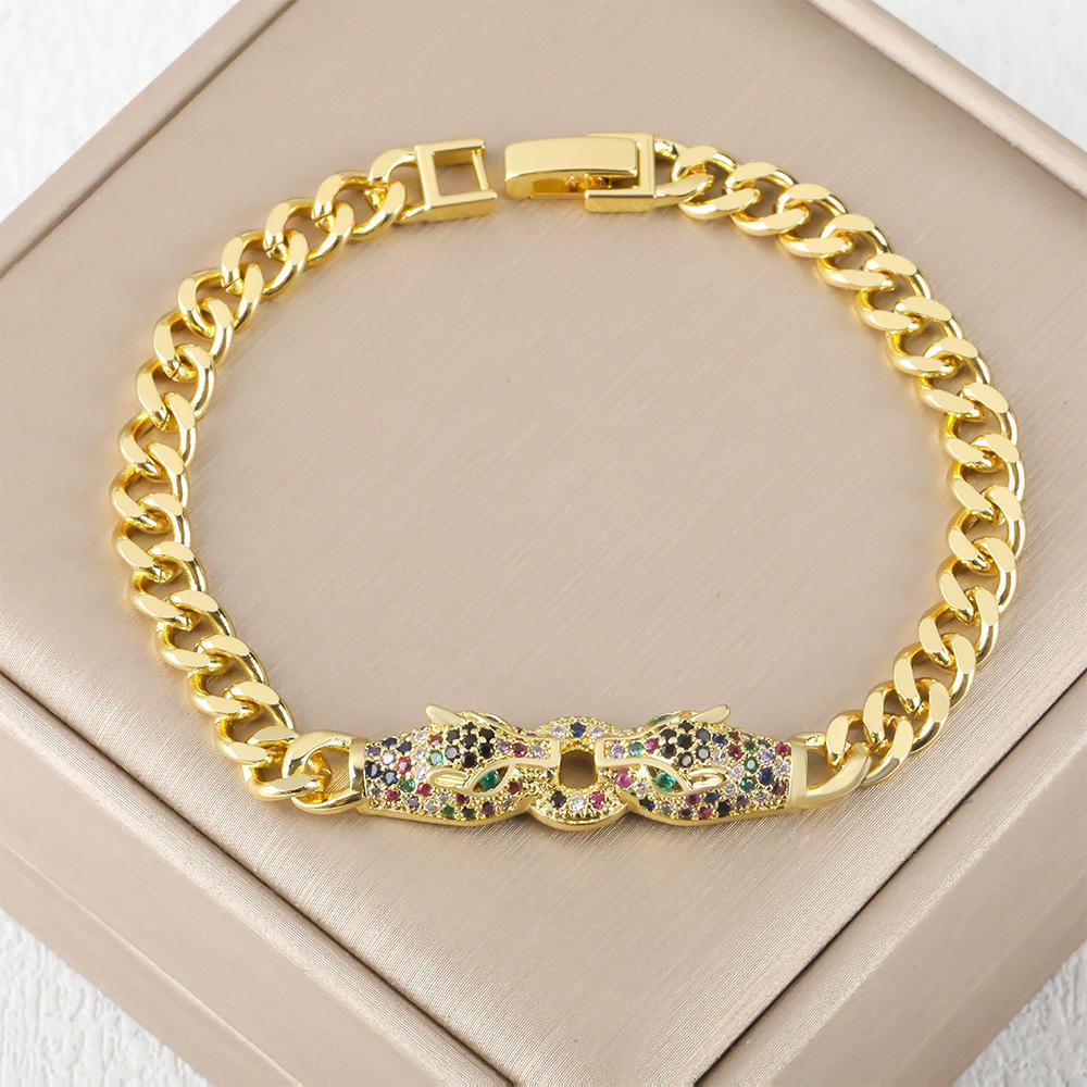 Hip-hop Sweet and Cool Men s Leopard Bracelet Temperament Bracelet One Size(18CM~21CM)