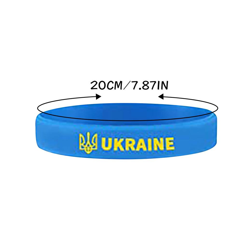 Ukrainian Emblem Bracelet Ukrainian Patriotic Gift Ukrainian Rubber Bracelet