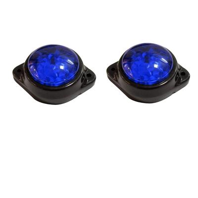 2x LED Blue Auxiliary Lamp (12V, 6 LEDs) – Universal Marker/Decoration Light – Waterproof, Ultra-Bright, Long-Life – 12001805 (Blue)