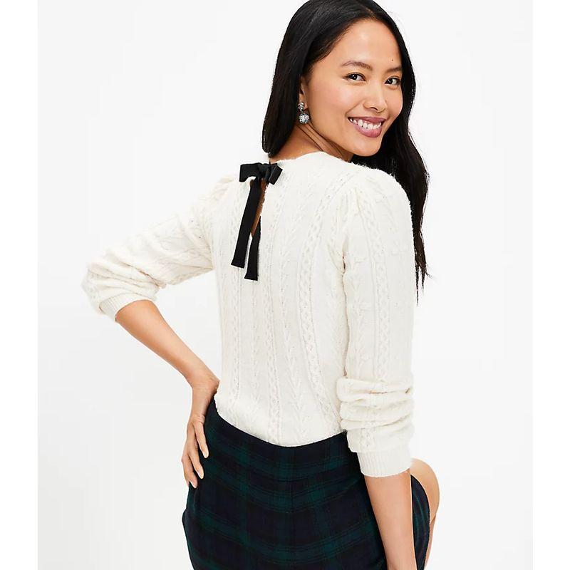 Sunshine Home Autumn and Winter New Foreign Trade European and American Women clothes Intellectual Sweater Back Lace Twist Long sleeve Knit