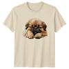 Sleeping Puppy Dog Animals Mens T-Shirt Womens Tee Graphic Unisex Top -e