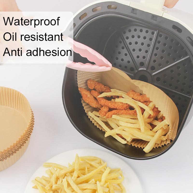 Air Fryer Silicone Liners Pot Disposable Paper Pad Baking Tray Basket Kitchen Cooking Gadgets Non-stick Pan Oven Reusable TMZ