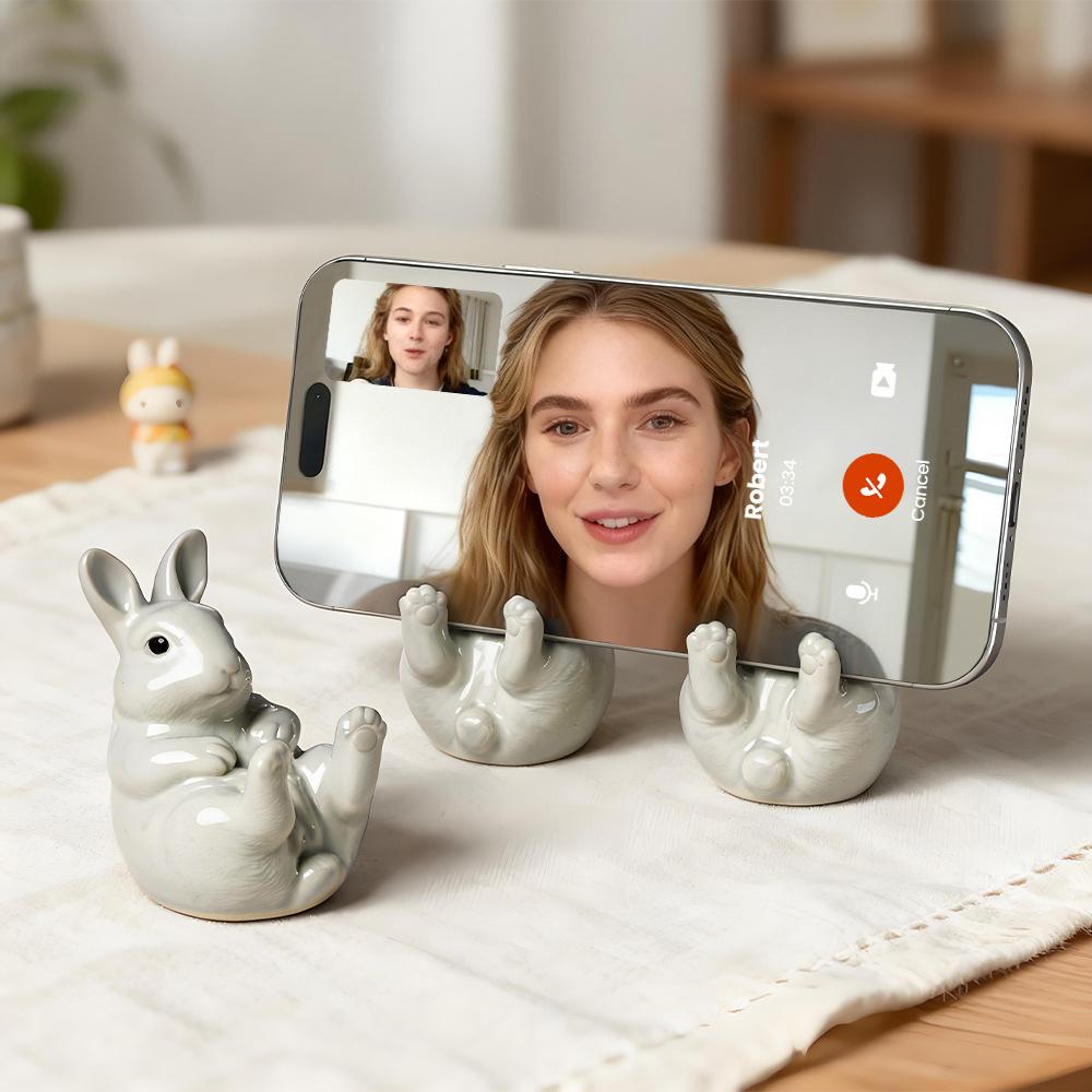 Bunny Phone Stand Mold Portable Silicone Bunny Mold Easter Bunny Mold Lightweight For Bedside Office Home