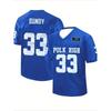 Football jersey - Red with white accents,  text perforated numbers design, 3D high-definition print, for outdoor sports
