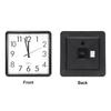 PATIKIL 33 X 33 Cm Wall Clock, Quartz Battery Operated, Quiet, Non-Ticking, Square, Black, for Office or Bedroom Decor