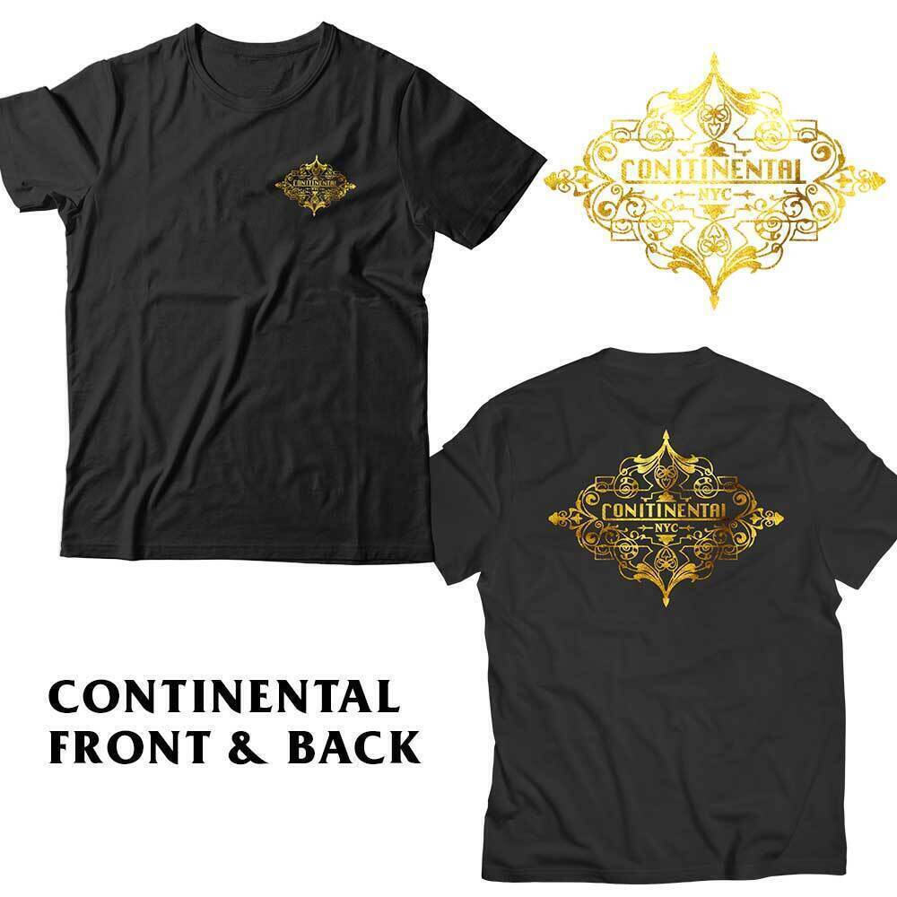 

Continental Tshirt Front and Back Print Black Unisex Keanu Wick Movie Film 2XL