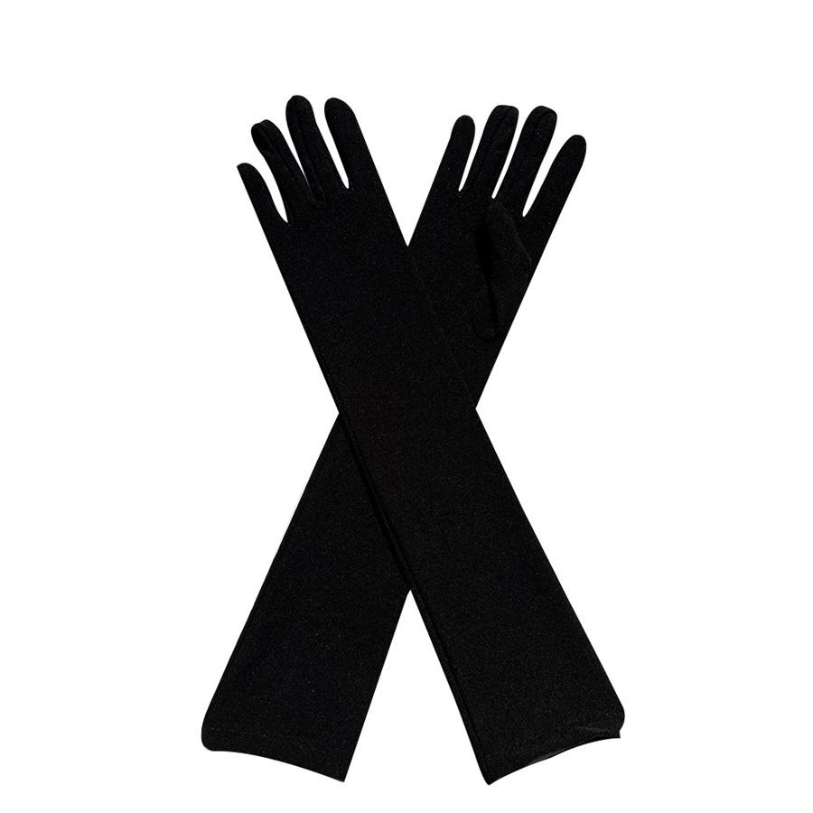 53cm Long Spandex Gloves, Suitable For Weddings, Dinner Parties, Role-playing L чёрный