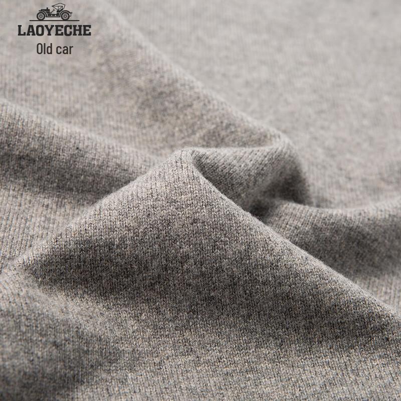 Men's 100% Wool Thickened Crew Neck Pullover Sweater