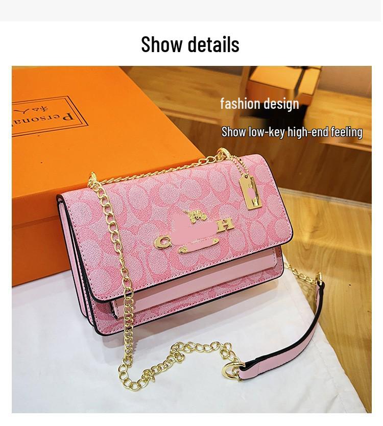 2025 Fashionable Crossbody Shoulder Bag: Versatile, Small Square Design with Letter Print for Women