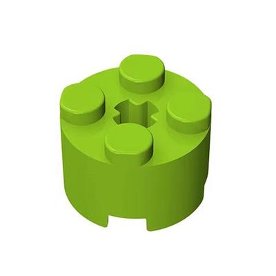 100pcs Moc Compatible 3941 Brick Round 2x2 with Axle Hole Creation Building Block Educational Assembles Particles