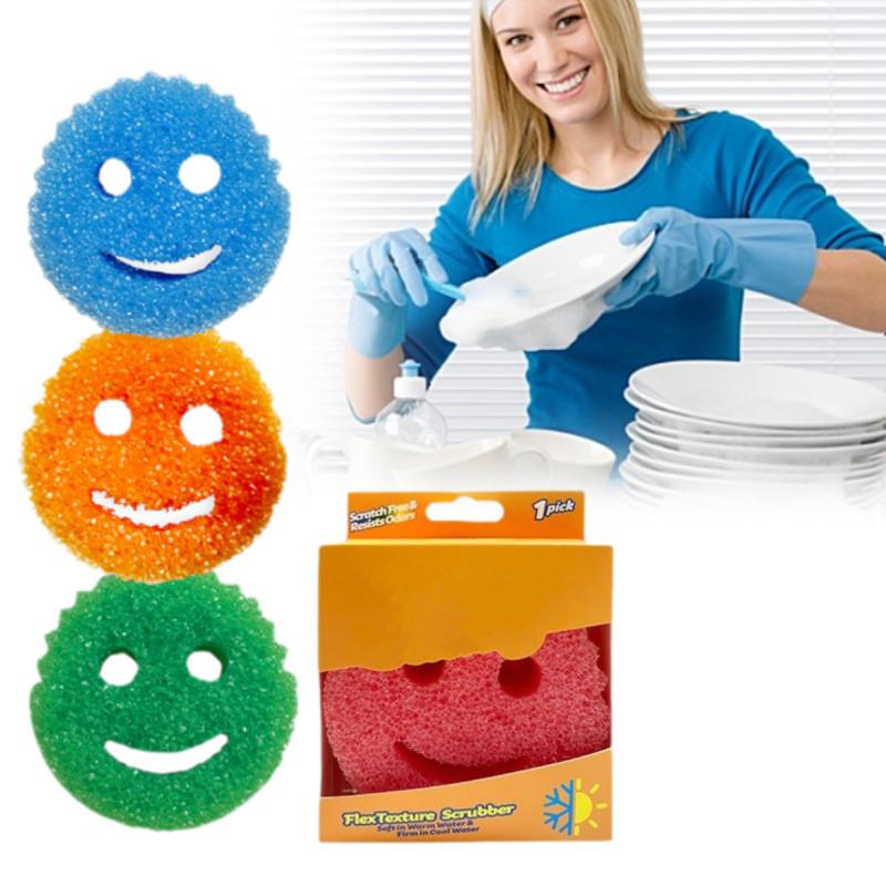 Colorful Cartoon Temperature Sensitive Sponge For Dishwashing And Cleaning Pots And Bowls
