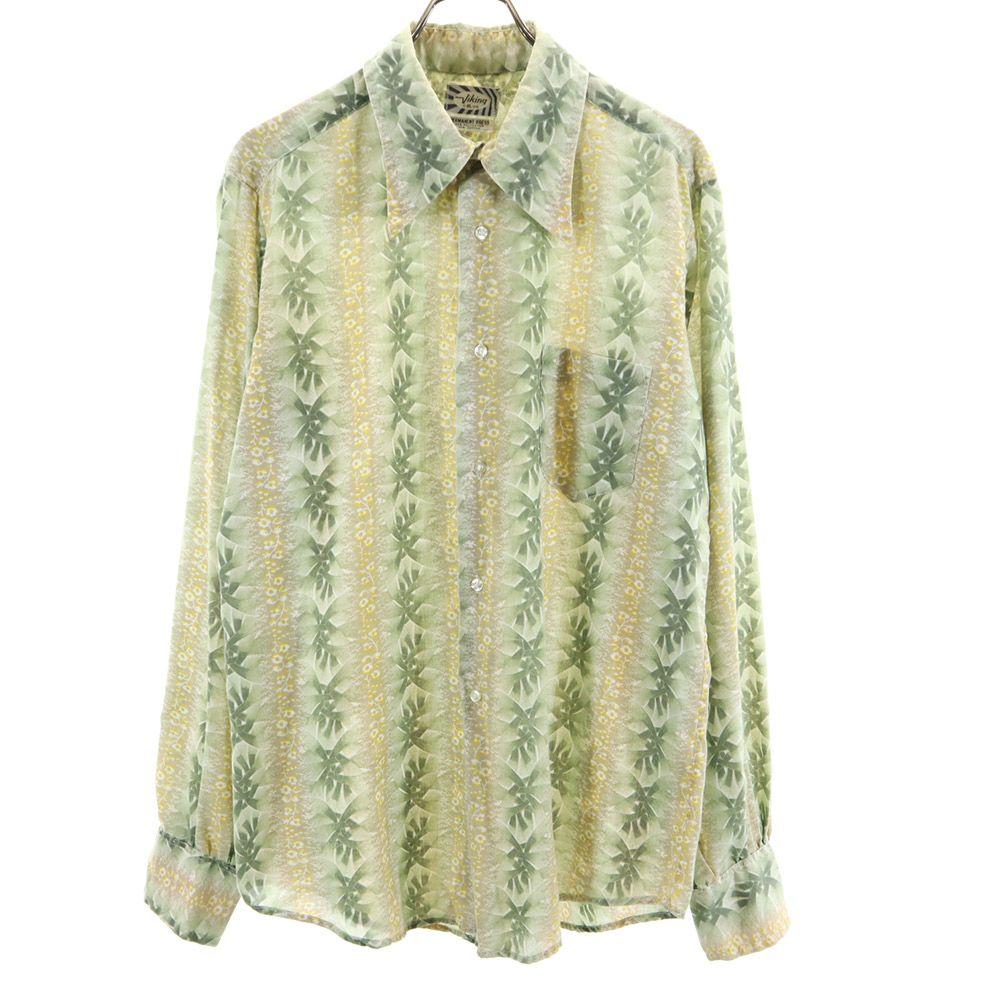 

PERMANENT PRESS 70-е винтажный комбинезон с ручкой рубашка с длинным рукавом XL мужской б/у