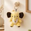 13Cm Elephant Plush Pendant Stuffed Cute Colorful Eli Yellow Green White Pink Zoo Animal Kawaii Keyring Decor For Bag Gift