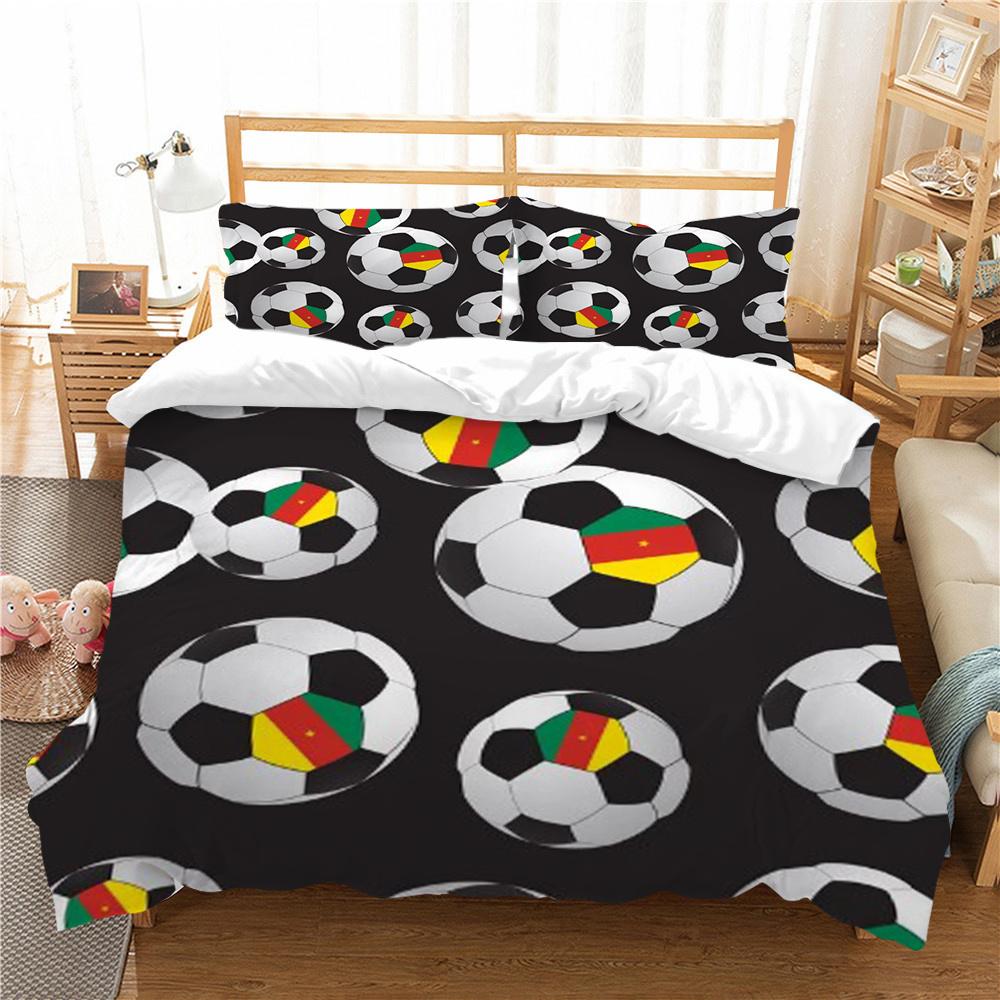 Hot Sell Football Bedding Cover Suit Cool Pattern Home Textiles Bed Set Duvet Cover Set Luxury Cover Set King Size Quilt Cover
