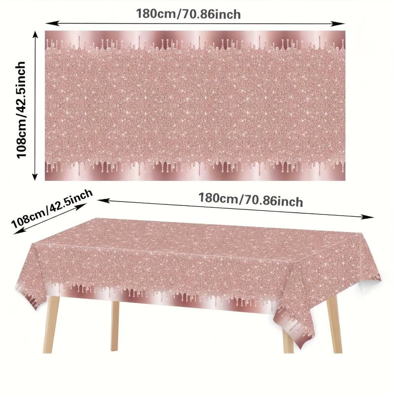 

1pc Rose Gold Sequin Tablecloth For Wedding Party Memorial Day Home Decoration Valentine S Day Decoration Tablecloth