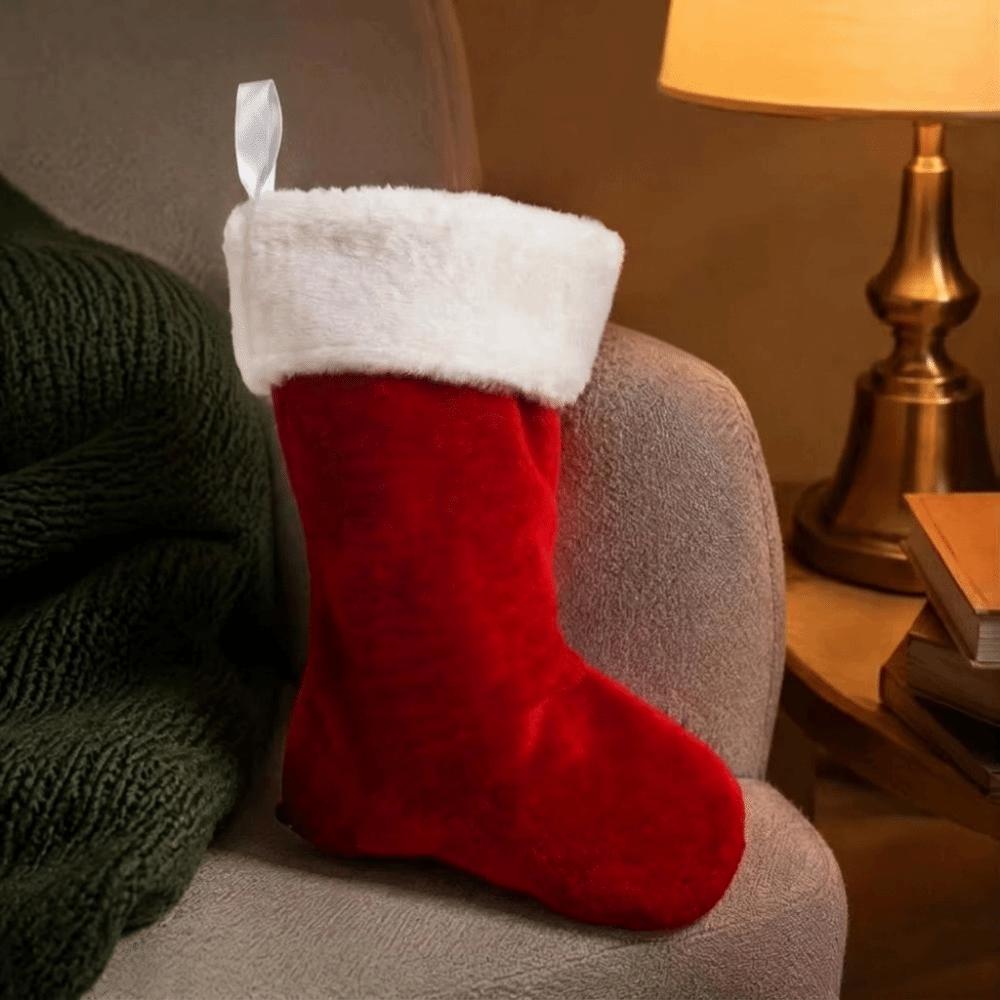 Kaminsims Deko Plüsch Weihnachtsstrümpfe Klassischer Weihnachtsstrumpf Foto Requisiten