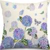 Plant and Flower Hydrangea Printed Linen Pillowcase Home Sofa Living Room Bedroom Pillowcase