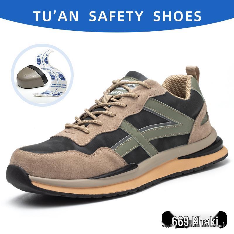 Breathable Lightweight Safety Shoes: Steel Toe, Anti-Smash, Puncture-Resistant, All-Season, Long-Standing Comfort