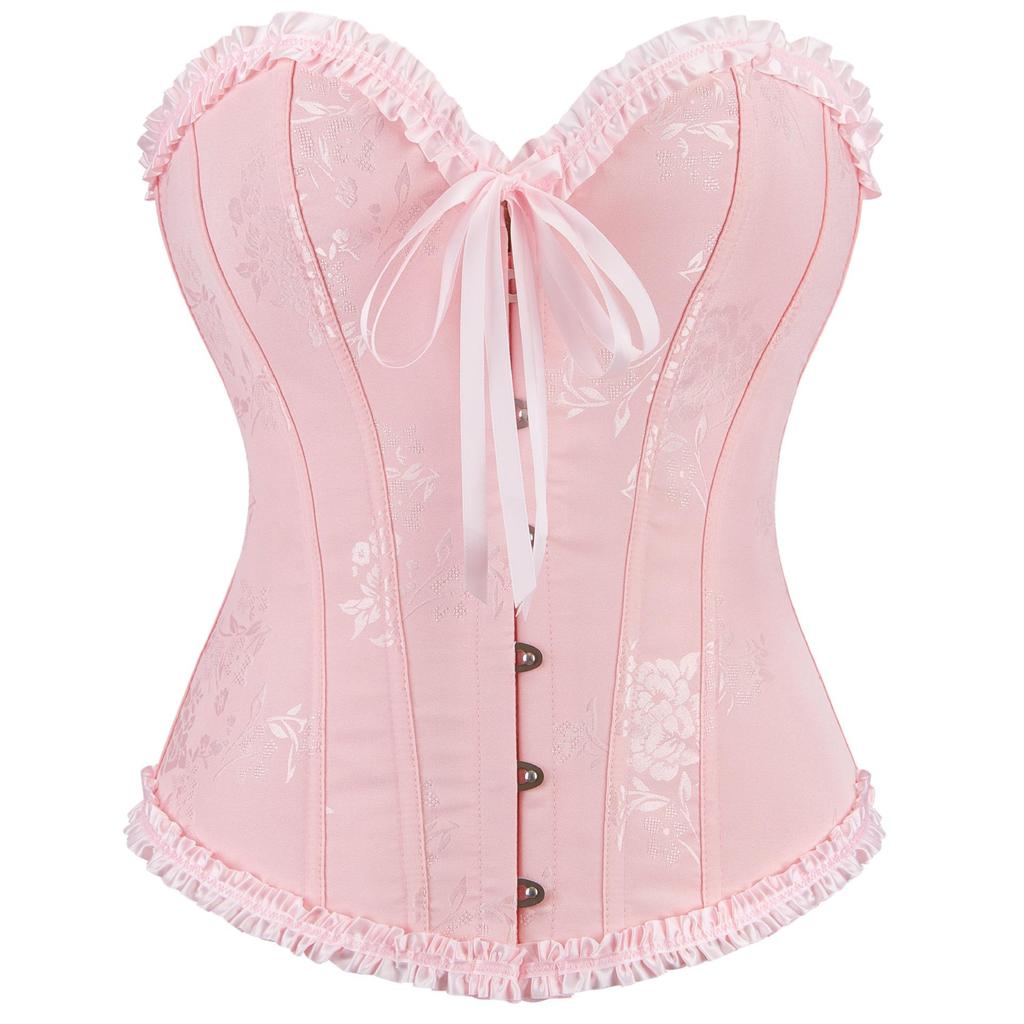 Wielokolorowy Koronkowy Gorset Push-Up Modelujący Sylwetkę