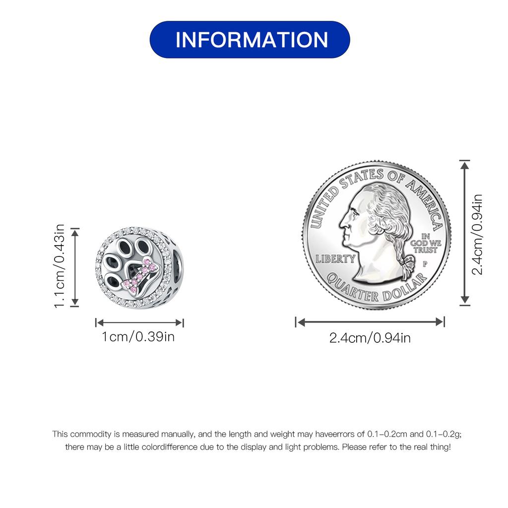 Beads Copper Charms Original Claw Prints Bones Beads Fit Bracelet Jewelry Diy Women Fine Gift Accessory