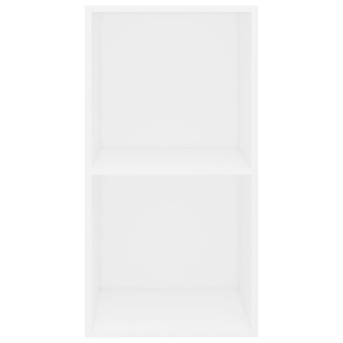 Bibliothèque - vidaXL - 2 niveaux - Blanc - 40x30x76,5 cm - Bois aggloméré
