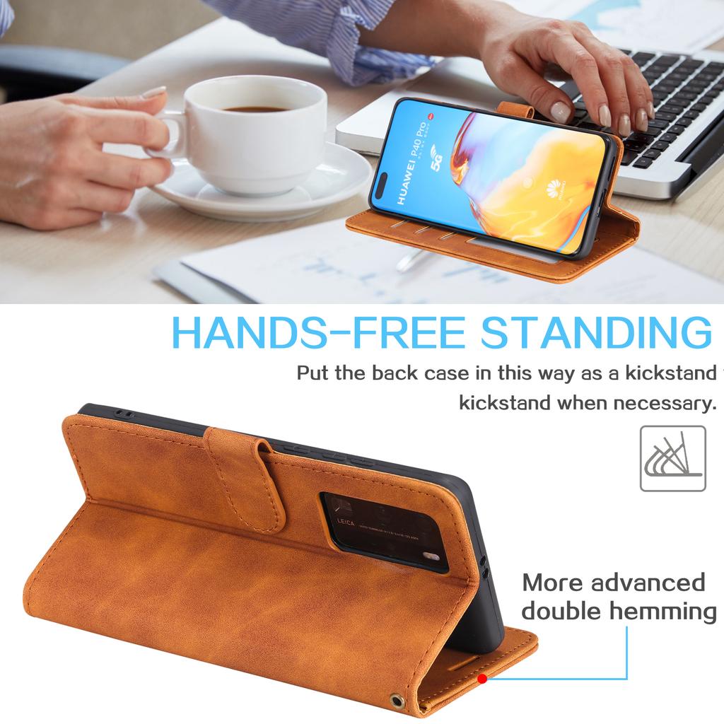 Anti-theft RFID Blocking Wallet Card Holder Card Slot Foldable Phone Case iPhone Cover Holder Flip Cover Mobile Phone Case