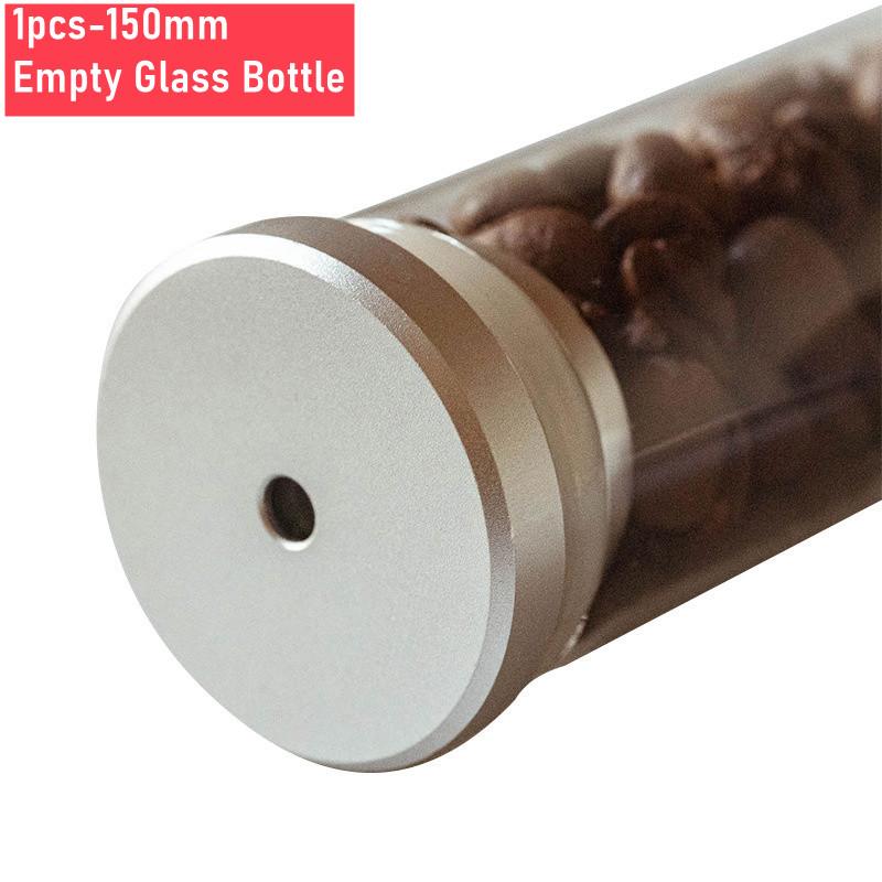 150mm 120mm Coffee Beans Storage Tube Display Glass Bottle with Metal Cap One Way Exhaust Valve Coffee Bean Container Sealed Jar