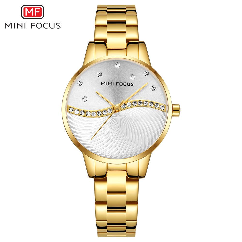 Fashion Steel Band Watch Japanese Movement Diamond Waterproof Ladies Watch
