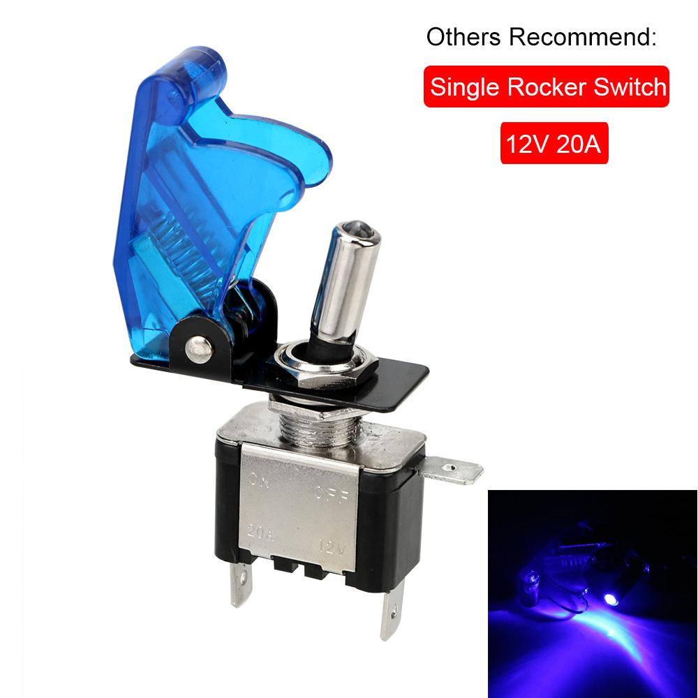 1/4pcs Rocker 20A 12V Truck Switch Panel Auto Ignition Start Push Button LED Indicator Racing Car Starter Vehicles Light Toggle