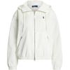 Polo Solid Color Hooded Zip-Up Long Sleeve Jacket Women Jackets White 211963166-003