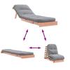 Vidaxl Sofa Rozkładana Futon, Z Materacem, 60X206X11 Cm, Daglezjowa