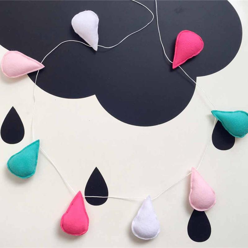 Hochwertige Baby Kinderzimmer Wolke Regentropfen Wandbild Dekor Aufkleber