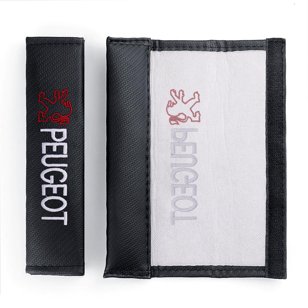 2pcs Car Safety Belt Cover Adjustable Shoulder Strap Covers Car Shoulder Protector Pad For Peugeot 206 307 308 508 2008 5008 107 Y08