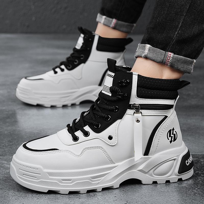 Autumn and winter men's high-top thick-soled Martin boots outdoor tooling casual short boots live British mountaineering tactical rhubarb boots