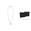 Hermes Mini Pop H Pendant Vibrant Orange Gold Plated Necklace Women Necklace Rose-Gold H147992FO02