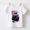 Jujutsu Kaisen Satoru Gojo Anime Print T Shirts for Boys Girls Cotton Soft Casual Tee Kids Short Sleeve Summer Top