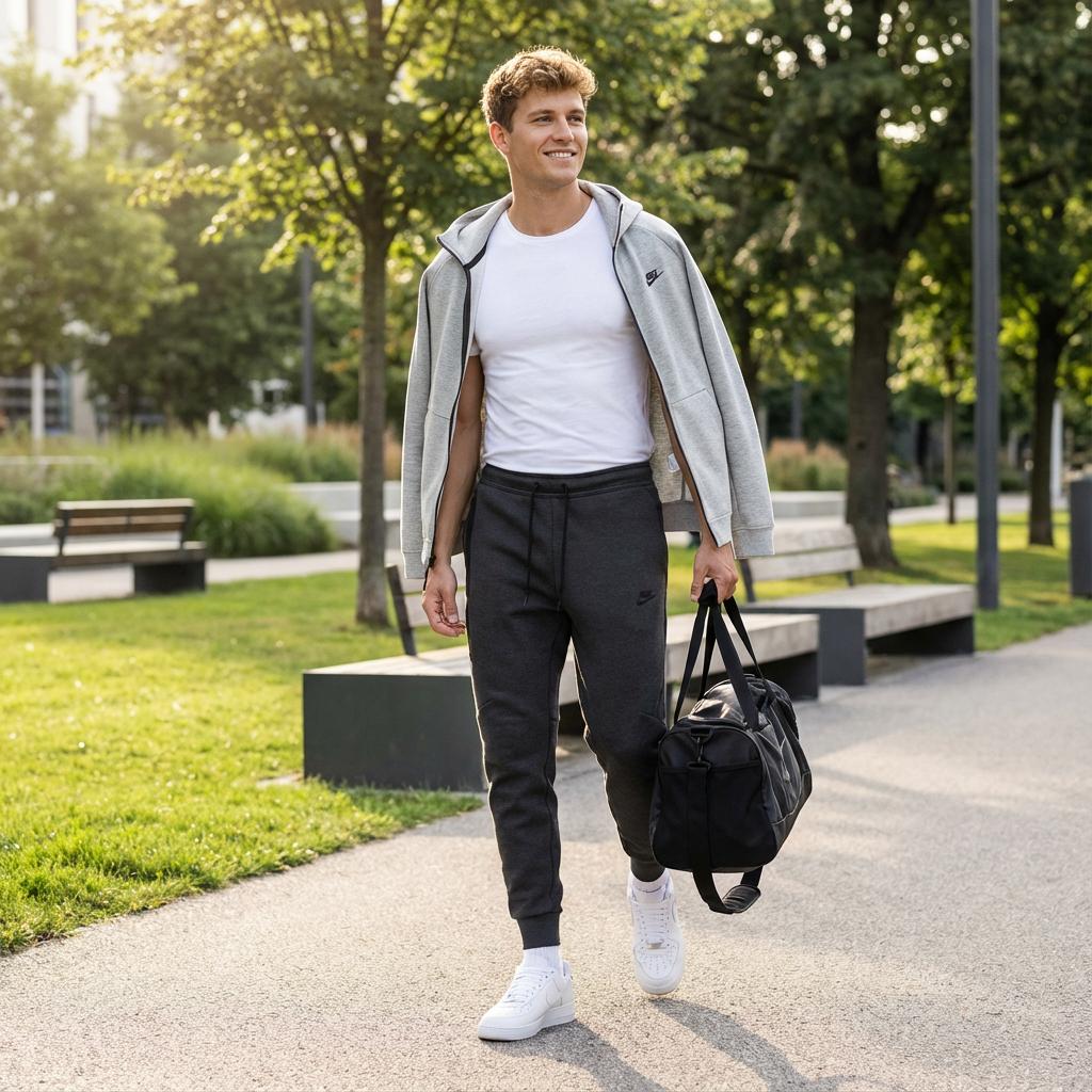 Nike Sportbekleidung Tech Fleece Einfarbig Kordelzug Lässige Jogginghose Herren Unterteile Anthrazit FB8003-060