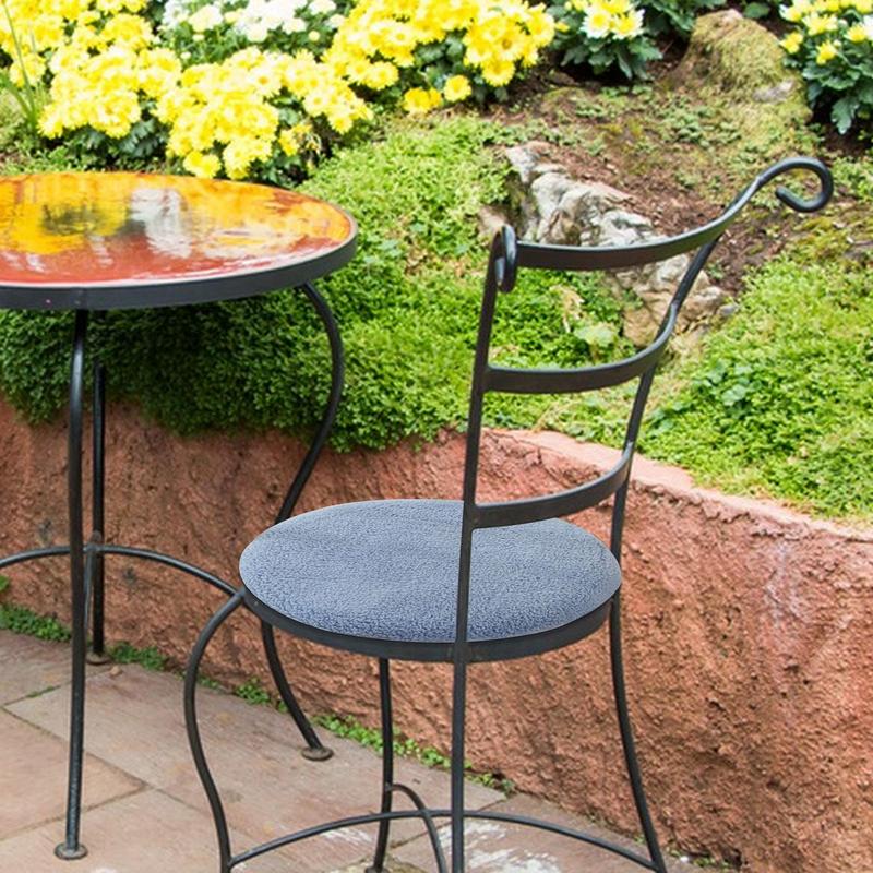 Round Washable Sherpa Seat Cushion Soft Reusable Non-slip Seat Cushion Home Daily Decor for Car Seat Accent Chairs Vanity Chairs