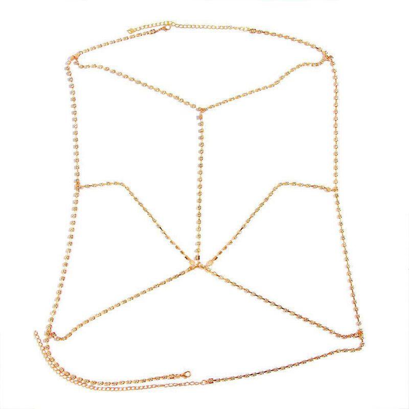 Chest Necklace European and American Bodychain Bikinis Bikini Choker Body Chains Jewelry Flash Diamond Sexy Necklace Women