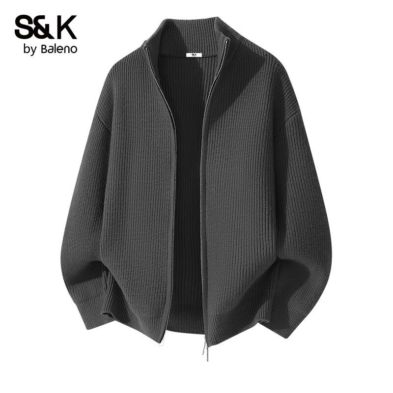 Baleno Men's S&K Stand Collar Knit Cardigan