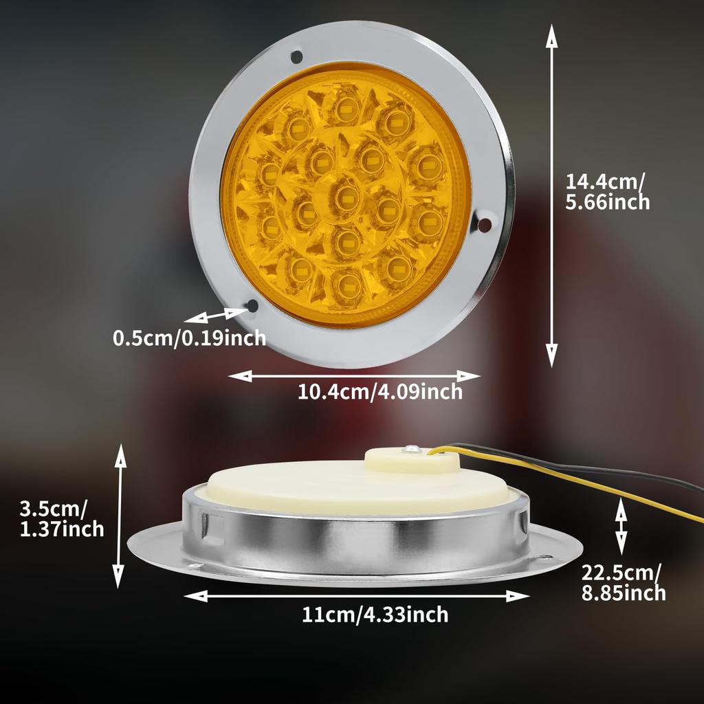 Ygmylandbb LED Truck Tail Lamp Trailer Tail Light 24V Turn Signal Universal Round